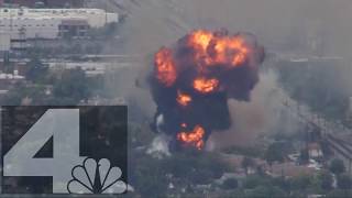 Intense Explosion Starts Fire at Burbank Power Station  NBCLA [upl. by Guttery33]