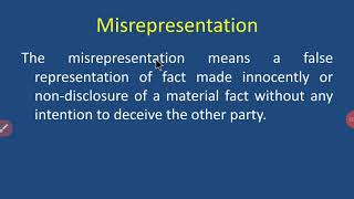 Misrepresentation [upl. by Bazar]