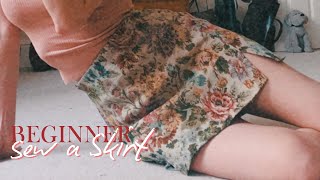 Beginner Skirt Tutorial Brandy Melville Cara [upl. by Amrac]