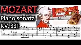 Mozart Piano Sonata K 331 Solo audio with sheet music [upl. by Dumanian189]