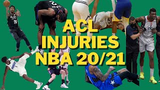 ALL ACL injuries in NBA 20 21 season [upl. by Buell]